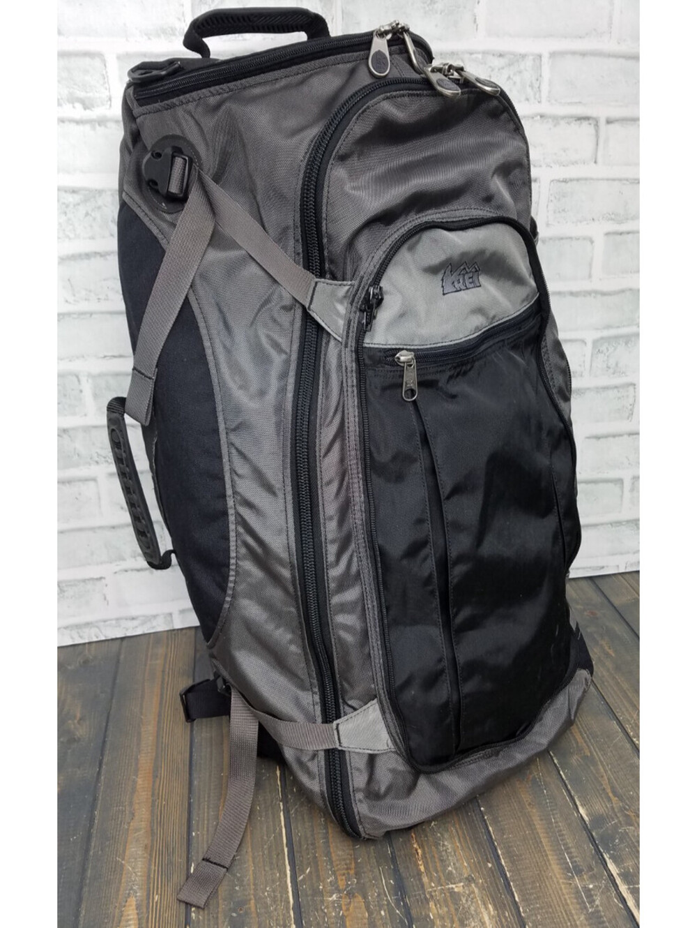 REI Hiking Pack Duffel Bag Zip Off ( Small Backpack *NOT INCLUDED* ) BLACK GRAY
